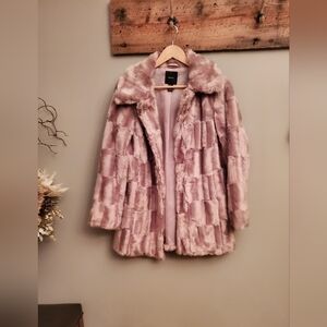 NWPT Forever 21 Plush Teddy Jacket in Soft Mauve Or Blush Pink